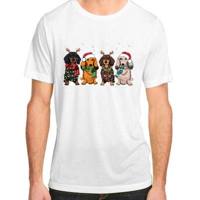 Dachshund Christmas Dog Lover Family Adult ChromaSoft Performance T-Shirt