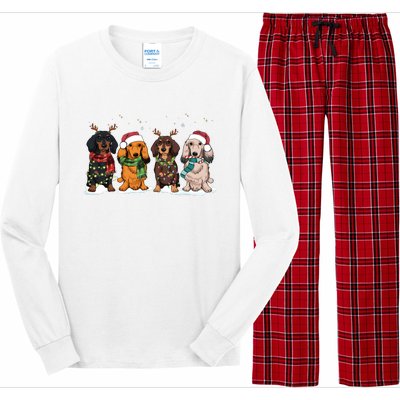 Dachshund Christmas Dog Lover Family Long Sleeve Pajama Set