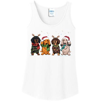 Dachshund Christmas Dog Lover Family Ladies Essential Tank