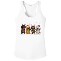 Dachshund Christmas Dog Lover Family Ladies PosiCharge Competitor Racerback Tank