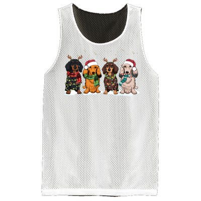 Dachshund Christmas Dog Lover Family Mesh Reversible Basketball Jersey Tank