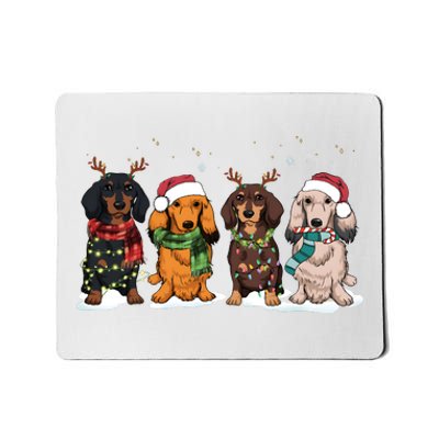 Dachshund Christmas Dog Lover Family Mousepad