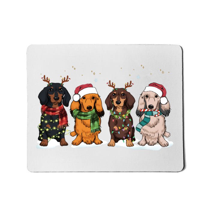 Dachshund Christmas Dog Lover Family Mousepad