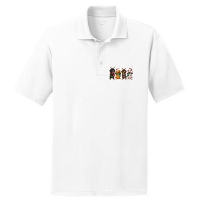 Dachshund Christmas Dog Lover Family PosiCharge RacerMesh Polo