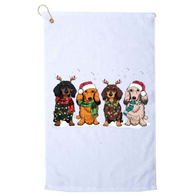 Dachshund Christmas Dog Lover Family Platinum Collection Golf Towel