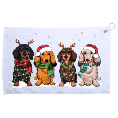 Dachshund Christmas Dog Lover Family Grommeted Golf Towel