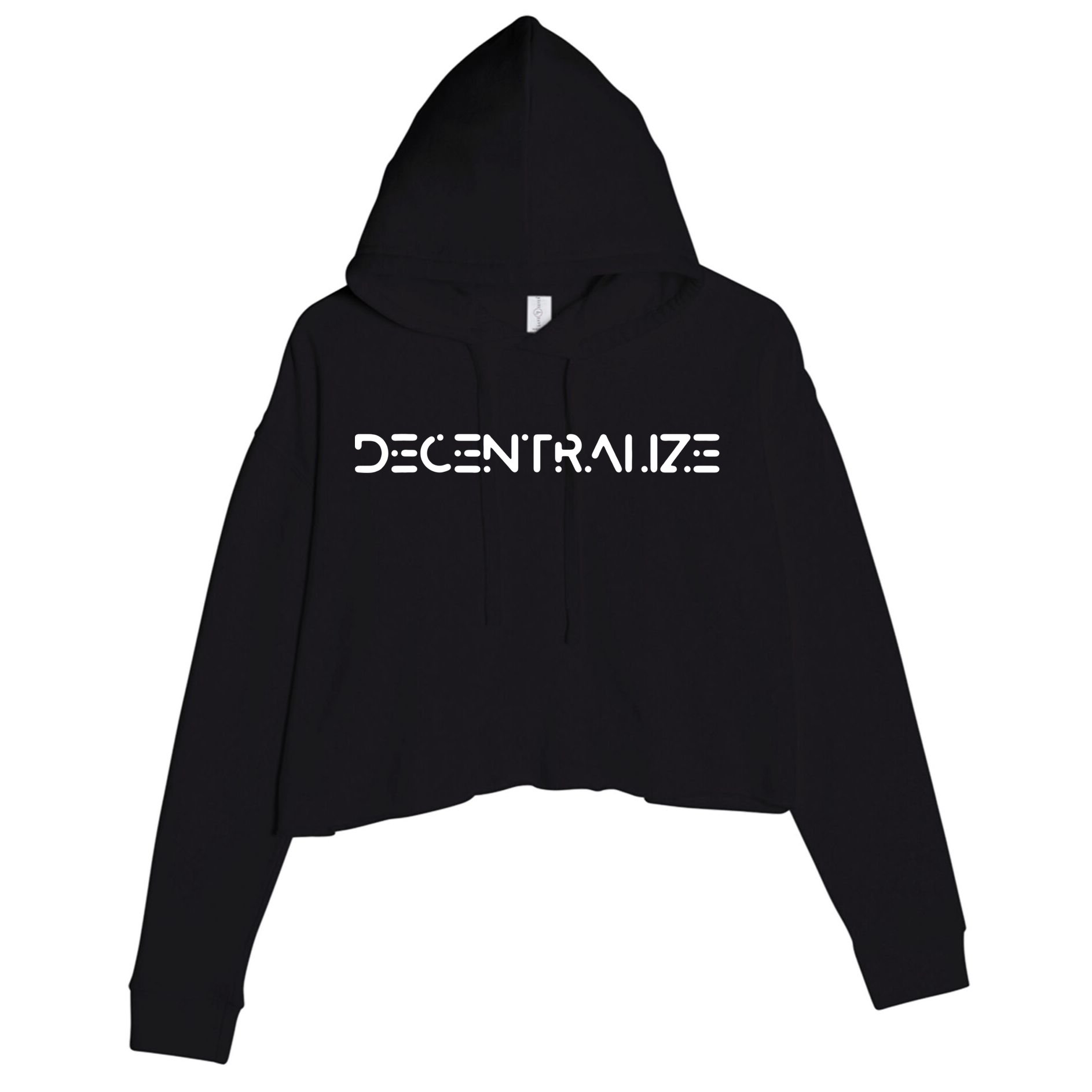 Decentralize Cryptocurrency Crop Fleece Hoodie