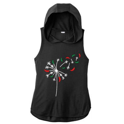 Dandelion Cinco De Mayo Cute Chili Flower Mexican Fiesta Ladies PosiCharge Tri-Blend Wicking Draft Hoodie Tank