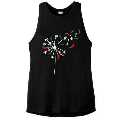 Dandelion Cinco De Mayo Cute Chili Flower Mexican Fiesta Ladies PosiCharge Tri-Blend Wicking Tank