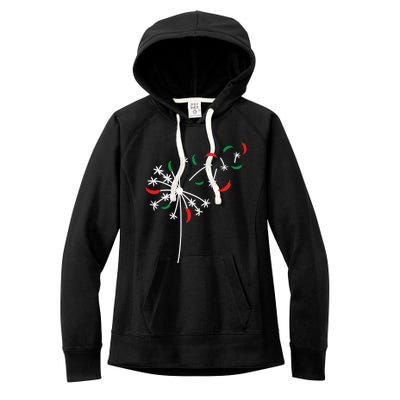 Dandelion Cinco De Mayo Cute Chili Flower Mexican Fiesta Women's Fleece Hoodie