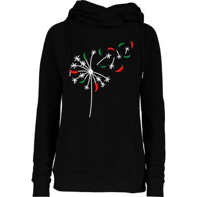 Dandelion Cinco De Mayo Cute Chili Flower Mexican Fiesta Womens Funnel Neck Pullover Hood