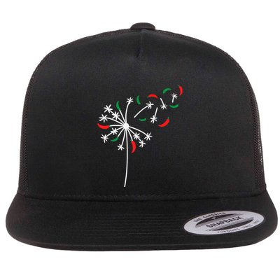 Dandelion Cinco De Mayo Cute Chili Flower Mexican Fiesta Flatbill Hat
