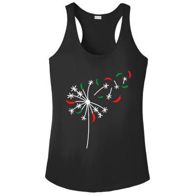 Dandelion Cinco De Mayo Cute Chili Flower Mexican Fiesta Ladies PosiCharge Competitor Racerback Tank