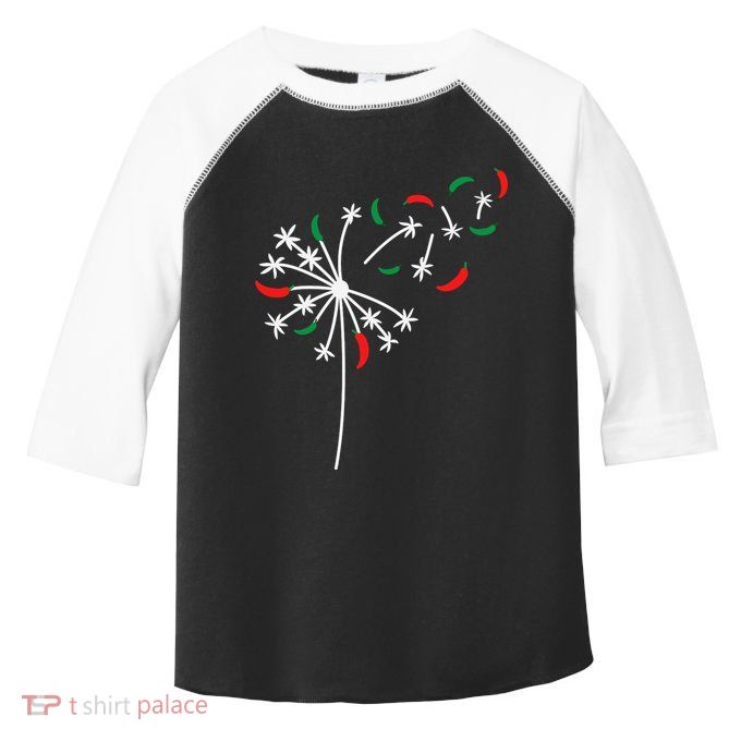 Dandelion Cinco De Mayo Cute Chili Flower Mexican Fiesta Toddler Fine Jersey T-Shirt