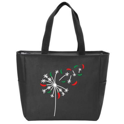 Dandelion Cinco De Mayo Cute Chili Flower Mexican Fiesta Zip Tote Bag