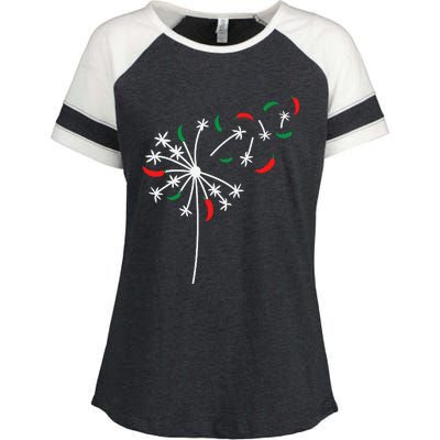 Dandelion Cinco De Mayo Cute Chili Flower Mexican Fiesta Enza Ladies Jersey Colorblock Tee