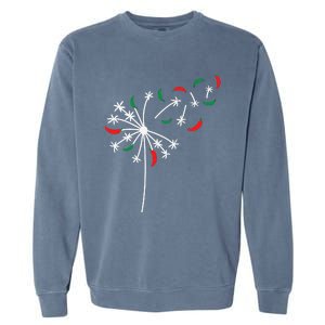 Dandelion Cinco De Mayo Cute Chili Flower Mexican Fiesta Garment-Dyed Sweatshirt