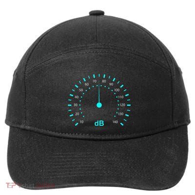 Db Classic Decibel Sound Meter Sound & Music 7-Panel Snapback Hat