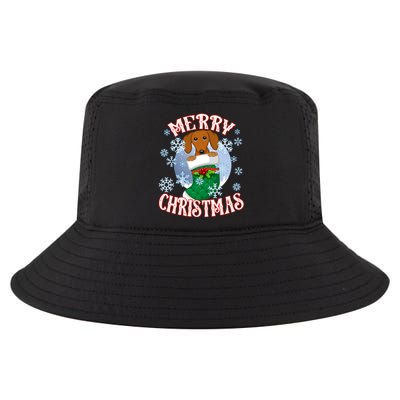 Dachshund Cute Dog In A Christmas Stocking Stuffer Cool Gift Cool Comfort Performance Bucket Hat