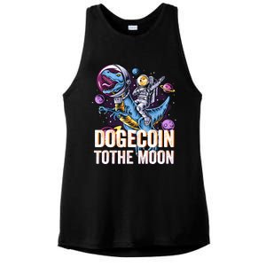 Dogecoin Cryptocurrency Ladies PosiCharge Tri-Blend Wicking Tank