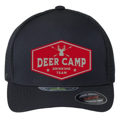Deer Camp Drinking Team Funny Hunting Flexfit Unipanel Trucker Cap