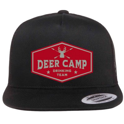 Deer Camp Drinking Team Funny Hunting Flatbill Hat