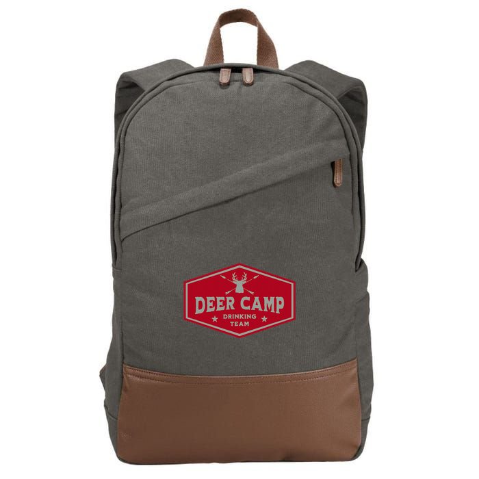 Deer Camp Drinking Team Funny Hunting Cotton Canvas Backpack