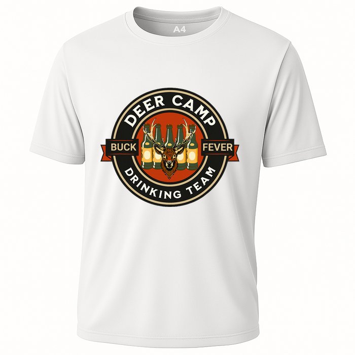Deer Camp Drinking Team Funny Hunting Cooling Performance Crew T-Shirt