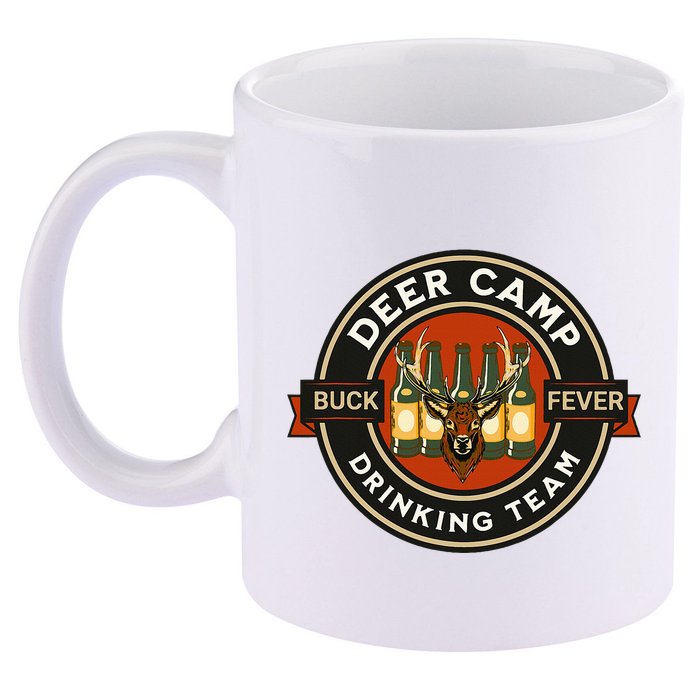 Deer Camp Drinking Team Funny Hunting 11oz C Handle Ceramic Mug