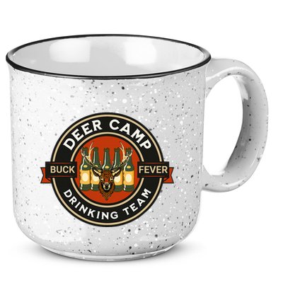 Deer Camp Drinking Team Funny Hunting 15oz Campfire Ceramic Mug