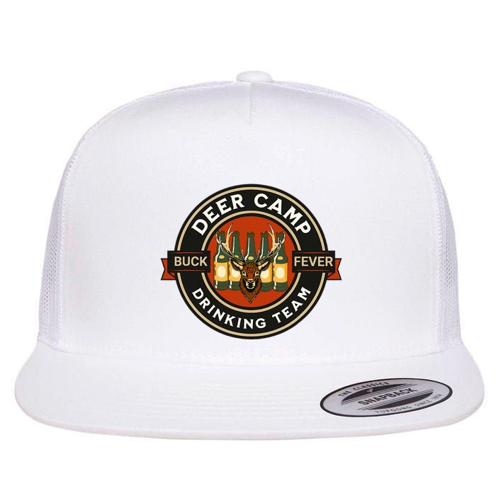 Deer Camp Drinking Team Funny Hunting Flat Bill Trucker Hat