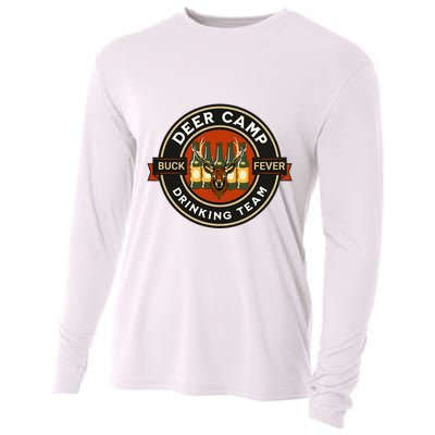 Deer Camp Drinking Team Funny Hunting Cooling Performance Long Sleeve Crew