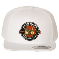 Deer Camp Drinking Team Funny Hunting Wool Snapback Cap