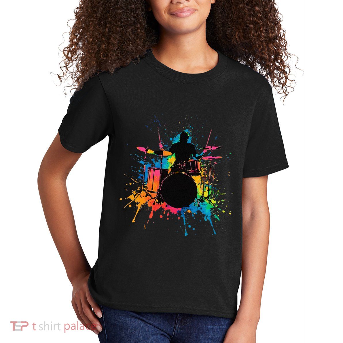 Drummer Colorful Drums Drumming Music Lover Gift Kids T-Shirt