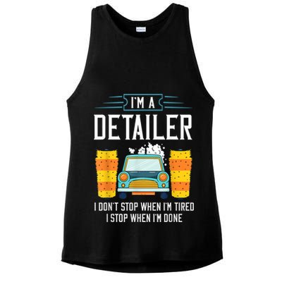 Detailer Car Detailing Car Wash Ladies PosiCharge Tri-Blend Wicking Tank