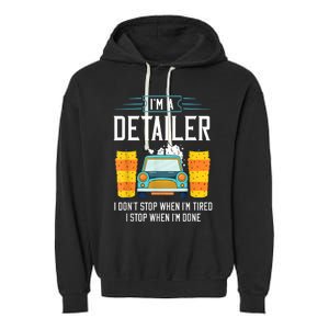 Detailer Car Detailing Car Wash Garment-Dyed Fleece Hoodie