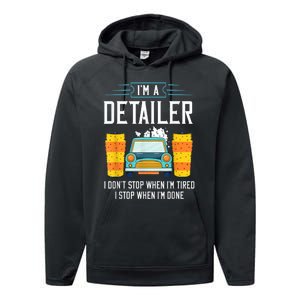 Detailer Car Detailing Car Wash Performance Fleece Hoodie