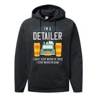 Detailer Car Detailing Car Wash Performance Fleece Hoodie