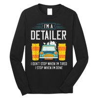 Detailer Car Detailing Car Wash Long Sleeve Shirt