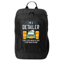 Detailer Car Detailing Car Wash City Backpack