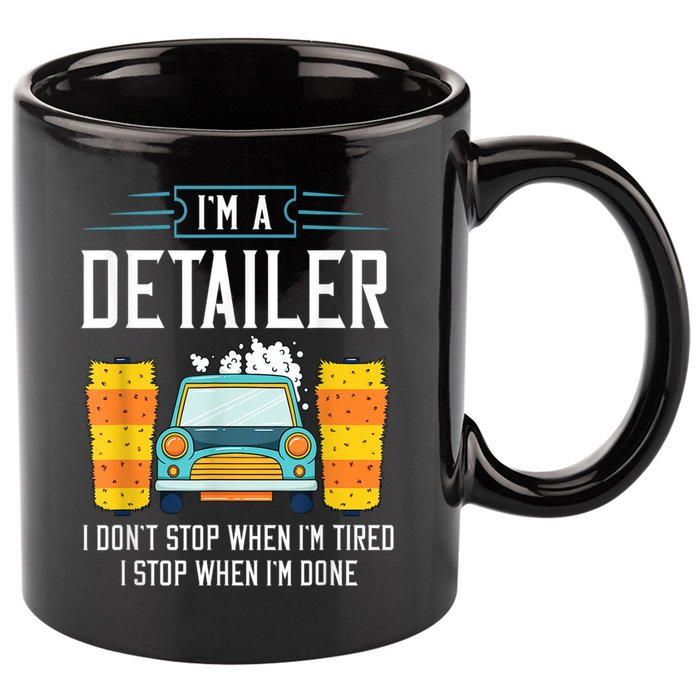 Detailer Car Detailing Car Wash 11oz C Handle Ceramic Mug