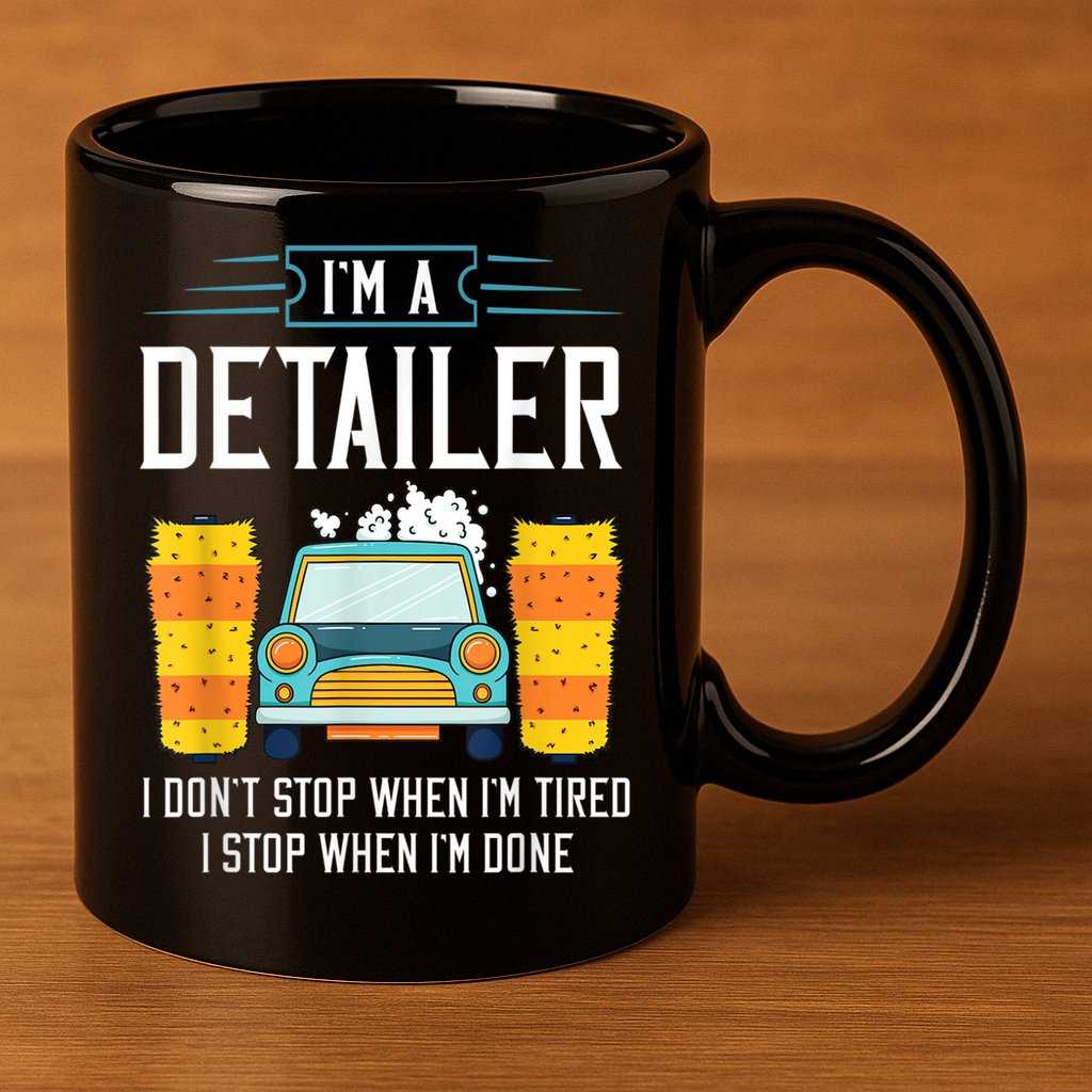 Detailer Car Detailing Car Wash 11oz C Handle Ceramic Mug