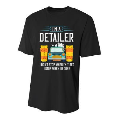 Detailer Car Detailing Car Wash Youth Performance Sprint T-Shirt