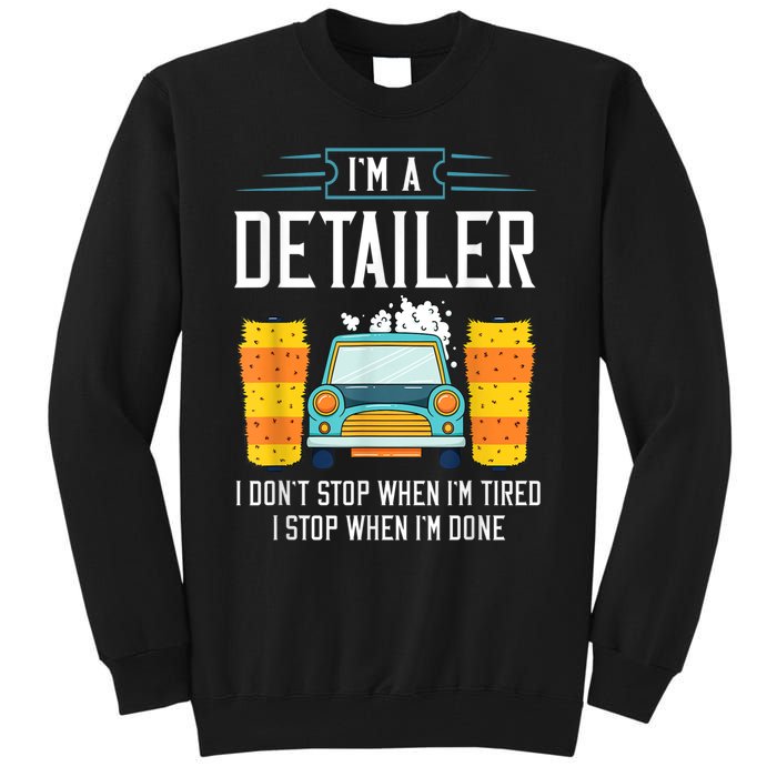 Detailer Car Detailing Car Wash Tall Sweatshirt