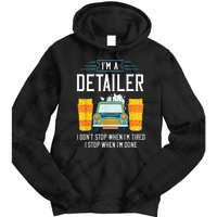 Detailer Car Detailing Car Wash Tie Dye Hoodie