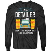 Detailer Car Detailing Car Wash Tie-Dye Long Sleeve Shirt