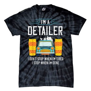 Detailer Car Detailing Car Wash Tie-Dye T-Shirt