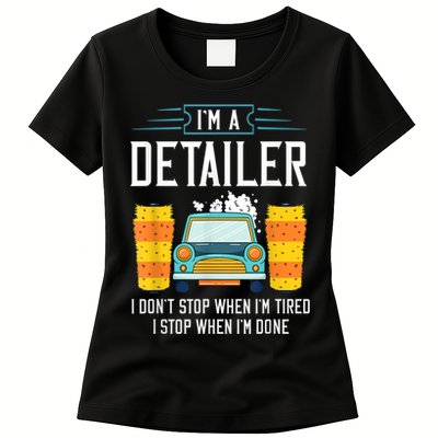 Detailer Car Detailing Car Wash Womens T-Shirt