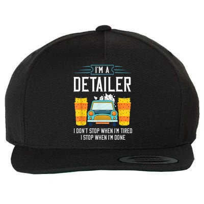 Detailer Car Detailing Car Wash Wool Snapback Cap