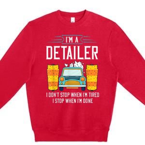 Detailer Car Detailing Car Wash Premium Crewneck Sweatshirt